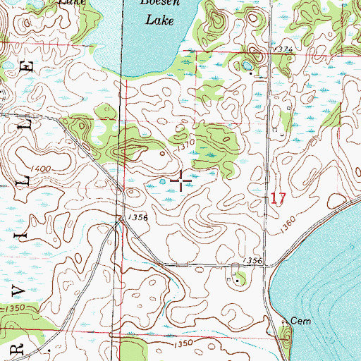 Topographic Map of Anderson Lake Dam, MN