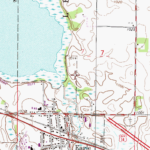 Topographic Map of Eagle Lake Dam, MN