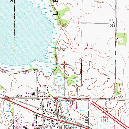Topographic Map of Eagle Lake 0 839, MN