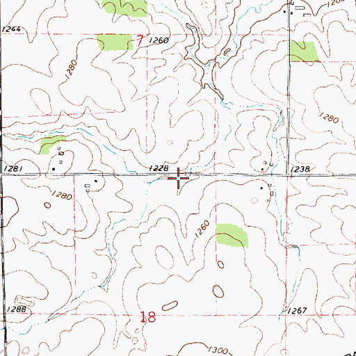 Topographic Map of Eickhoff Detention Dam, MN