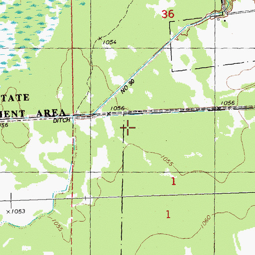 Topographic Map of State Ditch Number 90 Dam, MN