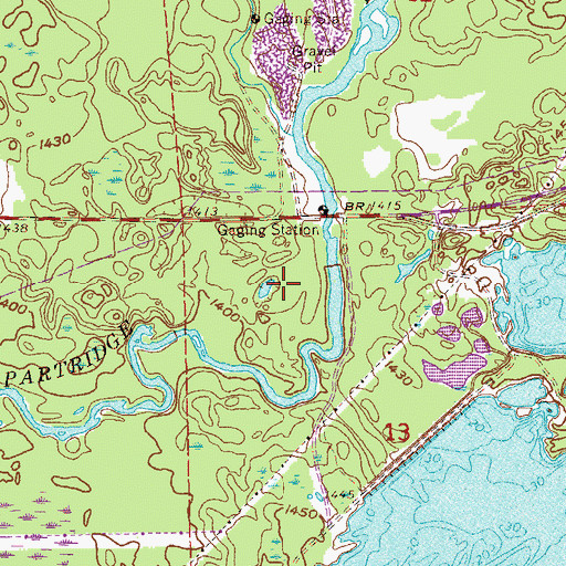 Topographic Map of White Water Reservoir Dam, MN