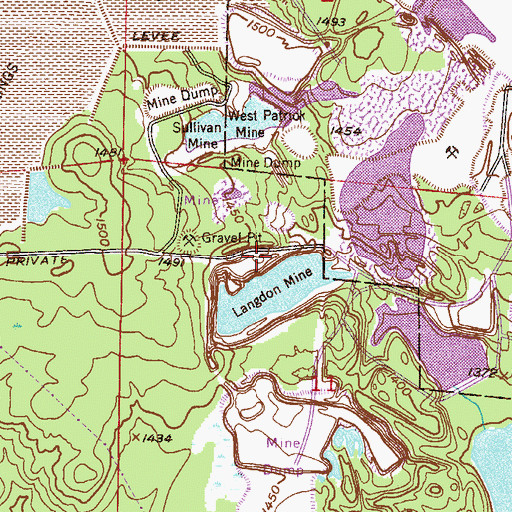 Topographic Map of Patrick Stilling Basin, MN