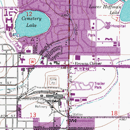 Topographic Map of Browns Corner, CO