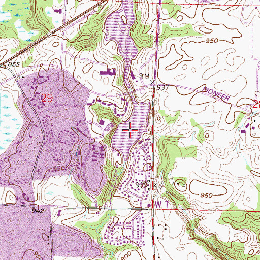 Topographic Map of Lake Grace, MN