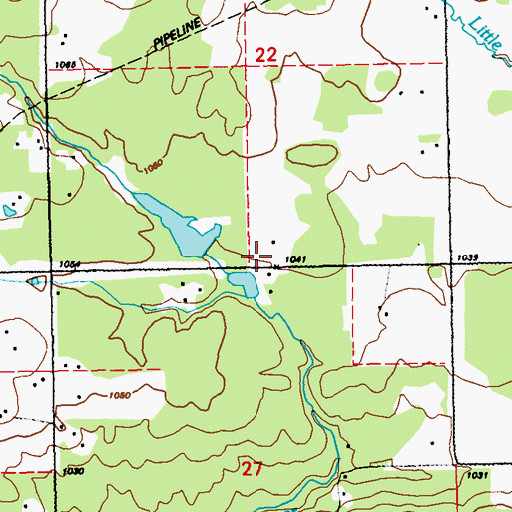 Topographic Map of Richard Lammi SCS Dam, MN