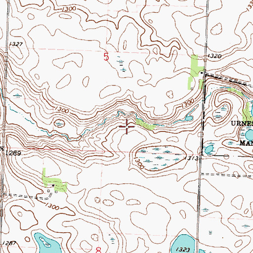 Topographic Map of Jennie Lake Flowage Fish Barrier Dam, MN