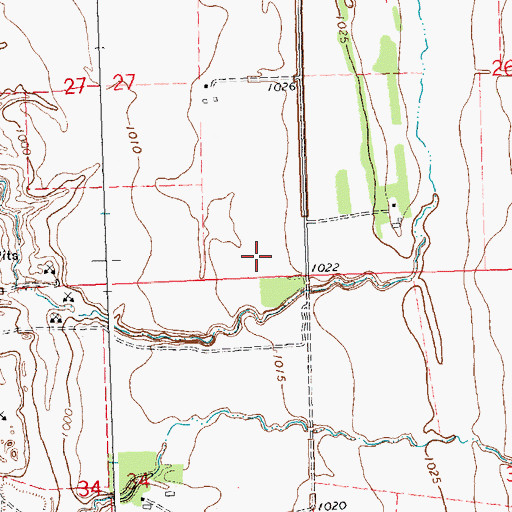 Topographic Map of Rockwell Dam, MN