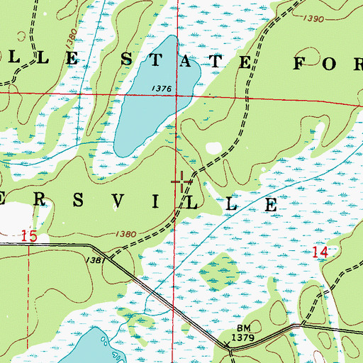 Topographic Map of Huntersville Impoundment Number 4 Dam, MN