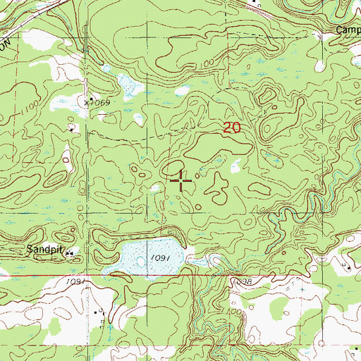 Topographic Map of Herman Mader Pond Dam, MN