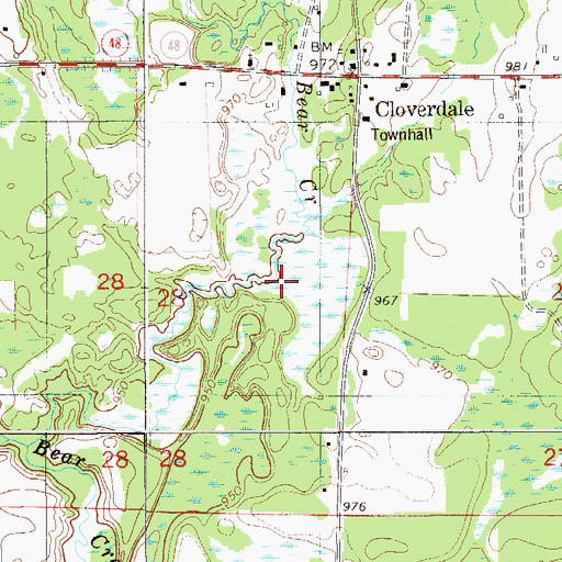 Topographic Map of Leonard Huer Wildlife Pond Dam, MN
