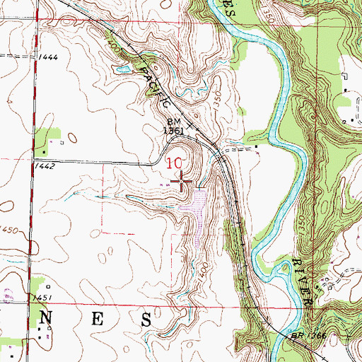 Topographic Map of Tillman Gruhlke Dam, MN