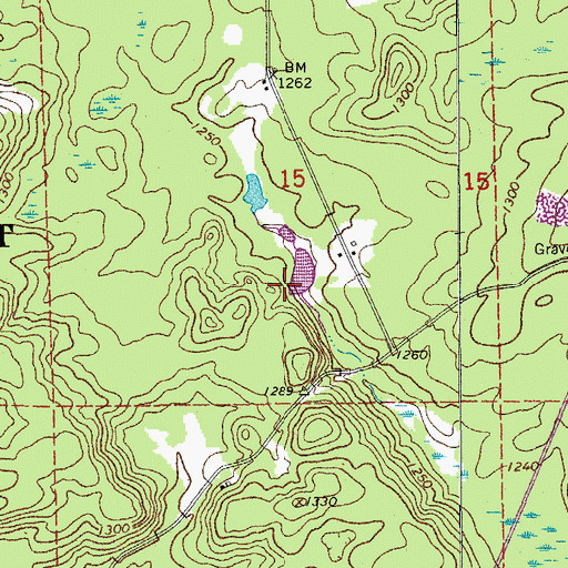 Topographic Map of Morris Finstad Wildlife Pond Dam, MN