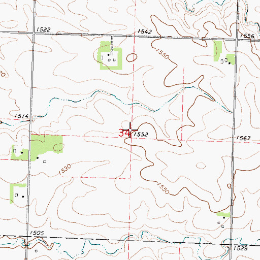 Topographic Map of Post Group Detention Reservoir Dam, MN