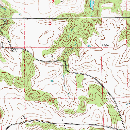 Topographic Map of Fillmore County Road 21 Dam, MN