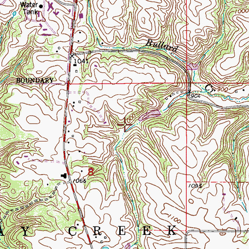 Topographic Map of Bullard Creek Number 6 Dam, MN