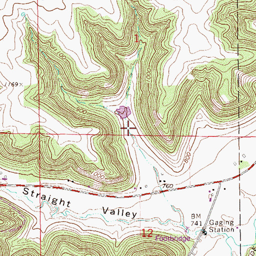 Topographic Map of Lloyd Haxton Dam, MN