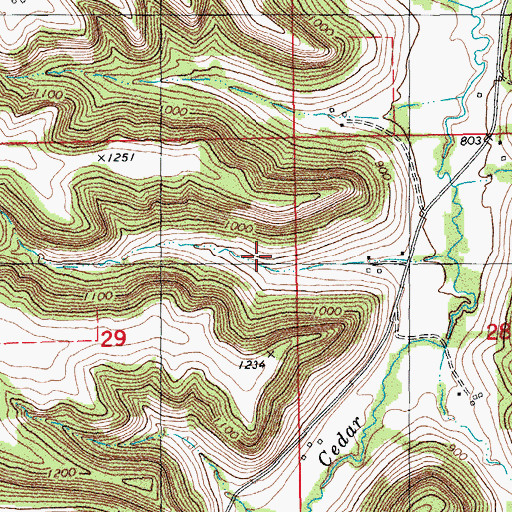 Topographic Map of Loyal Hoseck Detention Structure Number 1 Dam, MN