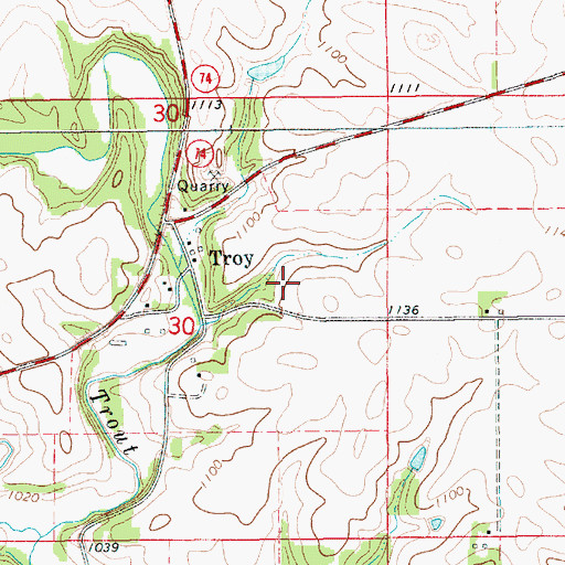 Topographic Map of Stanley Harcey Dam, MN