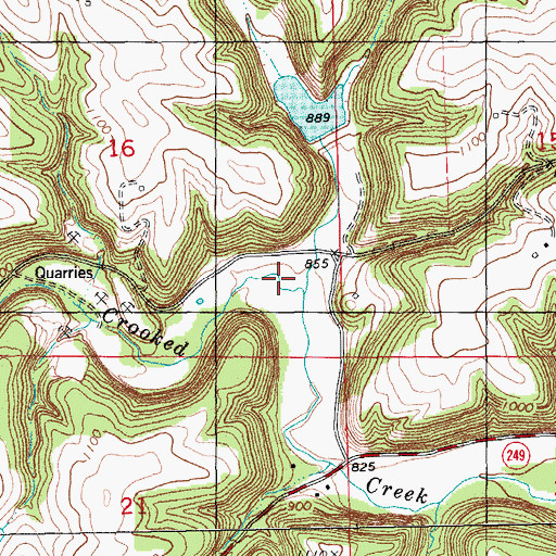 Topographic Map of Crooked Creek R-2 Dam, MN