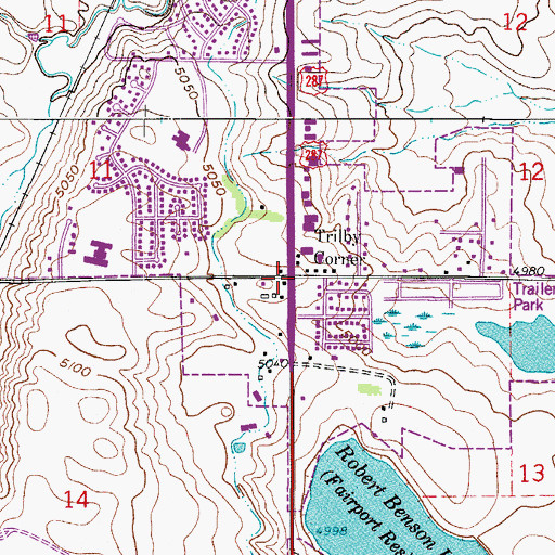 Topographic Map of Trilby Corner, CO