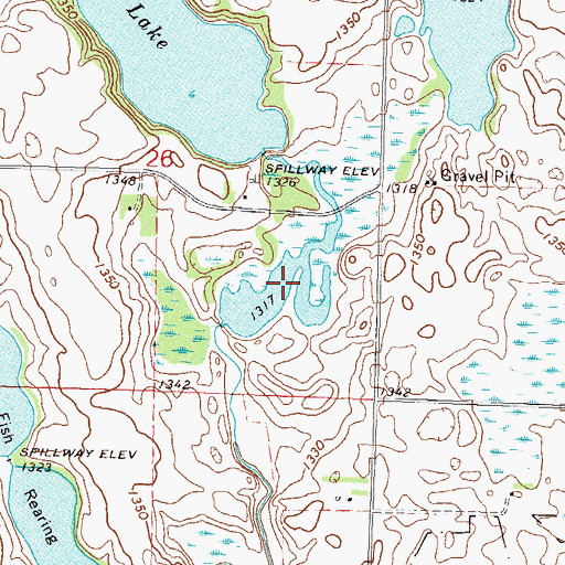 Topographic Map of Marlu Millpond, MN