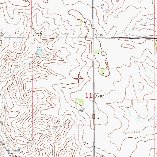 Topographic Map of Joseph Frederich Dam, MN