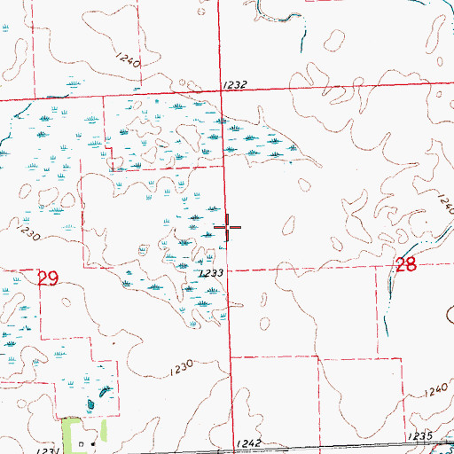 Topographic Map of South Branch Wild Rice River Lower Dam, MN