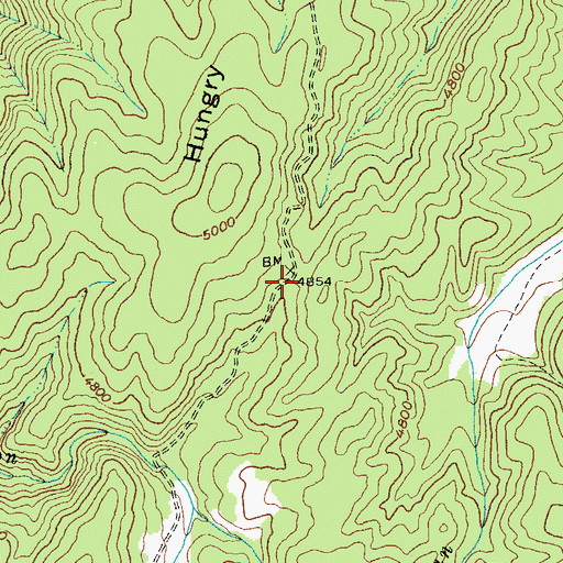 Topographic Map of Merton Creek Saddle, ID