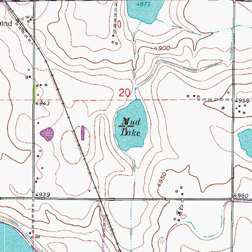 Topographic Map of Mud Lake, CO
