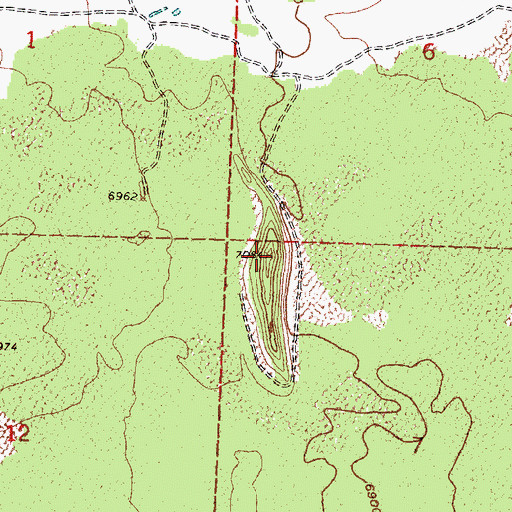 Topographic Map of Encerrito, NM