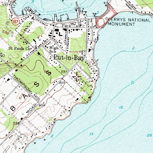 Topographic Map of Starve Island Deep, OH