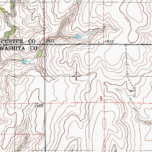 Topographic Map of Sleepy Hill Landing Strip (historical), OK