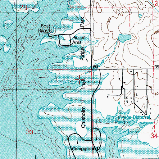 Topographic Map of Chisholm Trail Ridge Park, OK