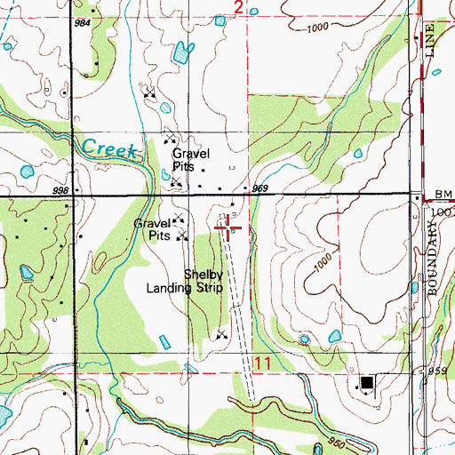 Topographic Map of KSA Orchards Airport, OK