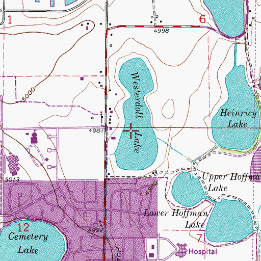 Topographic Map of Westerdoll Lake, CO