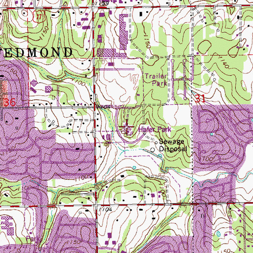 Topographic Map of Hafer Park, OK