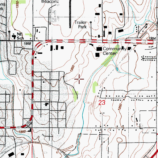 Topographic Map of First Love Christian Fellowship Church, OK
