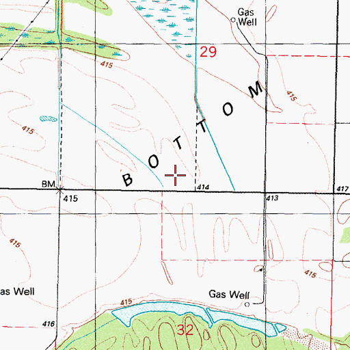 Topographic Map of KFSA Radio Tower, OK