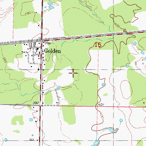 Topographic Map of Landmark Church, OK
