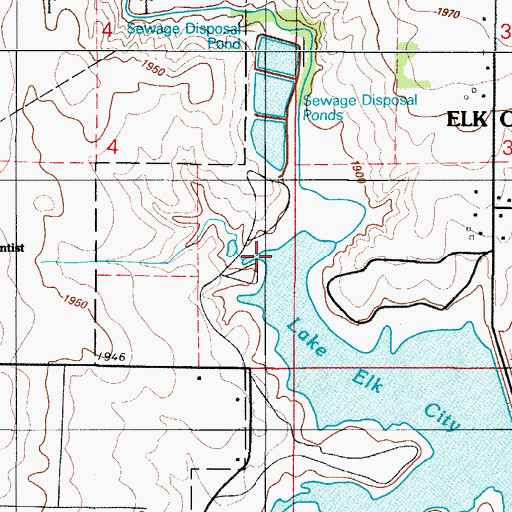 Topographic Map of Seventh Day Adventist Church, OK