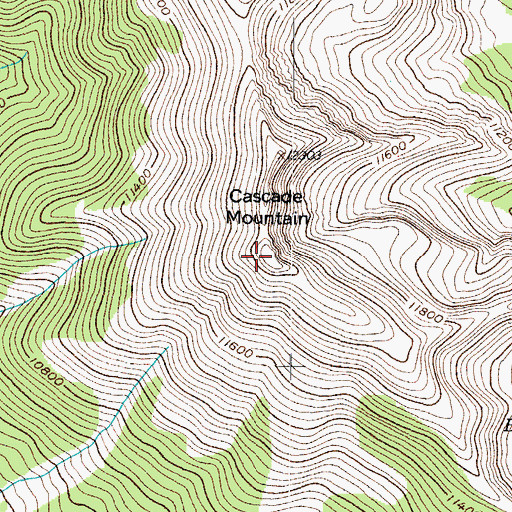 Topographic Map of Cascade Mountain, CO