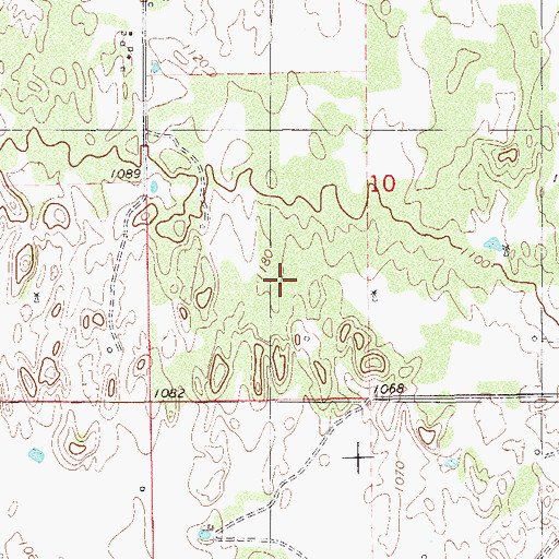 Topographic Map of Bollenbach Landing Strip (historical), OK