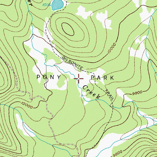Topographic Map of Pony Park, CO