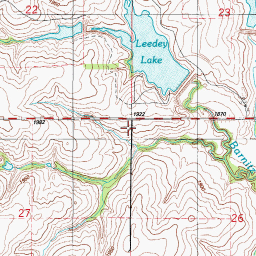 Topographic Map of New Hermon Cemetery, OK