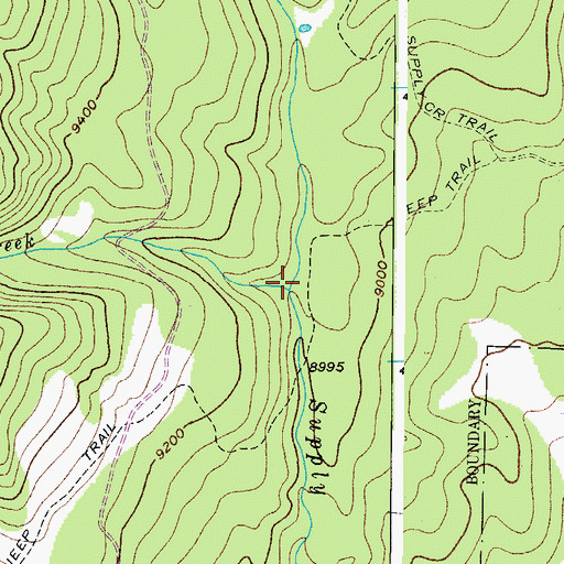 Topographic Map of Middle Supply Creek, CO