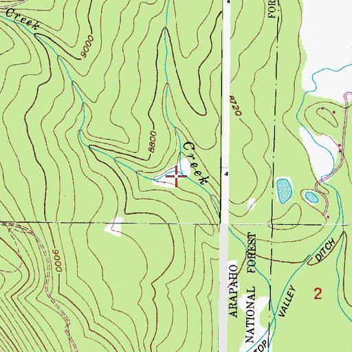 Topographic Map of South Supply Creek, CO
