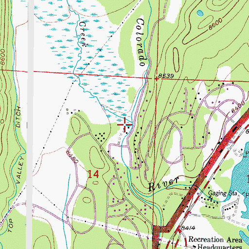 Topographic Map of Supply Creek, CO