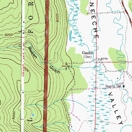 Topographic Map of Bowen Gulch, CO