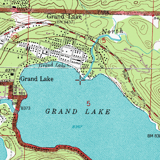 Topographic Map of North Inlet, CO